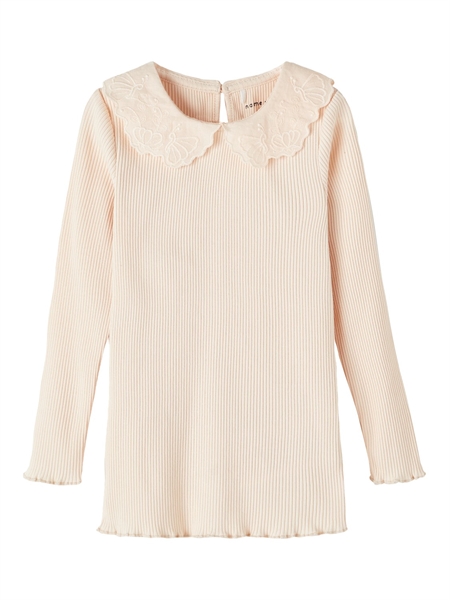 Billede af NAME IT Rib Bluse Dahlia Creme De Peche